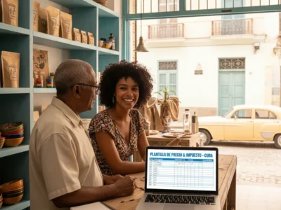 precio de venta y los impuestos de TCP y MIPYMES en Cuba