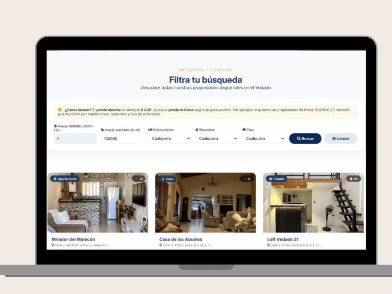 Desarrollo web FrontEnd – Landing pages, catálogos y portales inmobiliarios.