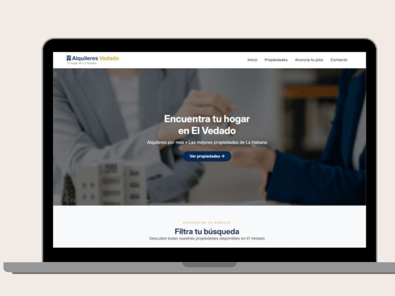 Desarrollo web FrontEnd – Landing pages, catálogos y portales inmobiliarios.