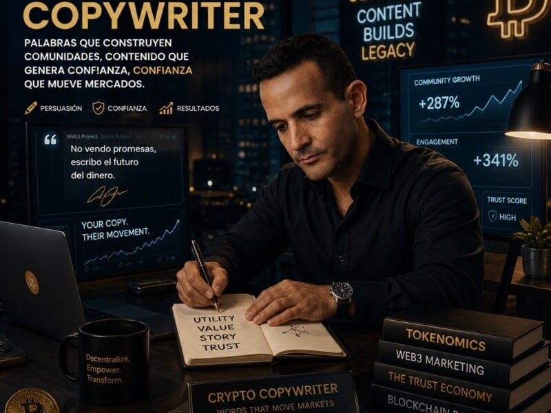 Copywriter experto en proyectos Web3, DeFi y NFT