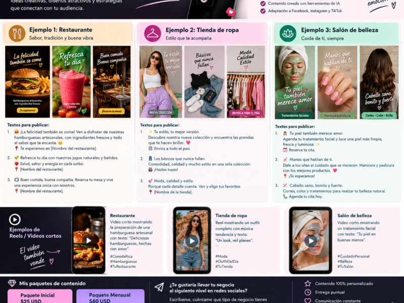 Diseño de publicaciones y flyers para redes sociales