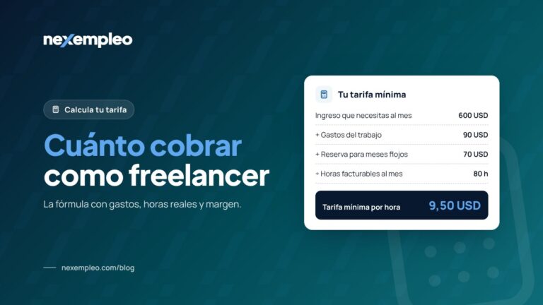 Cálculo de cuánto cobrar como freelancer: ingreso deseado, gastos, horas facturables y tarifa por hora