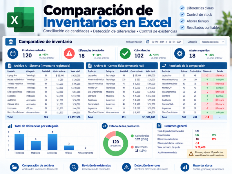 Especialista en Excel para analisis y reportes de datos