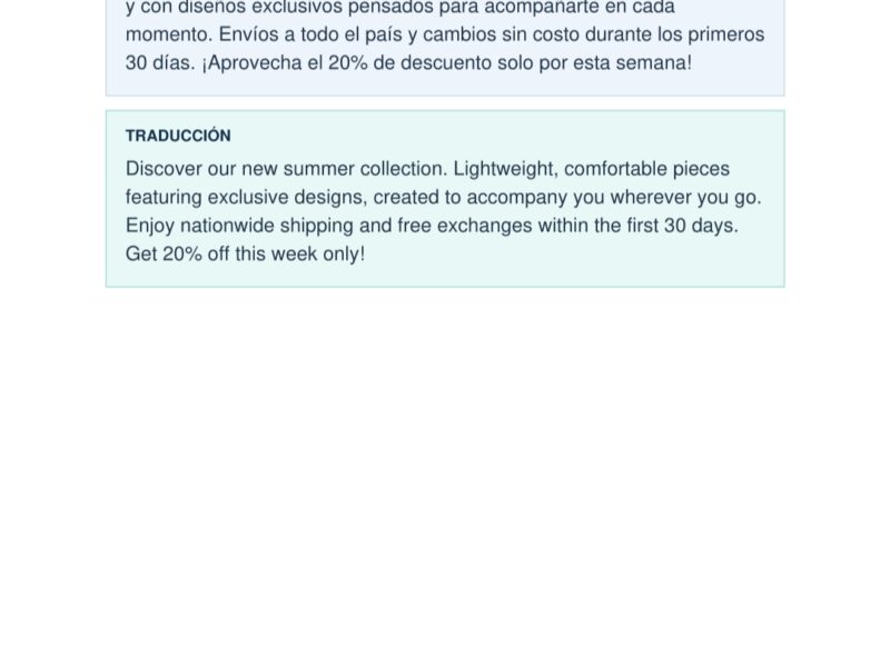 Traduccion de textos del ingles y portugues al español