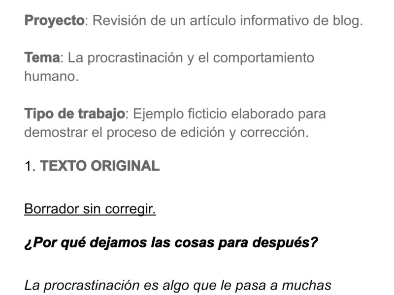 Redaccion de articulos y textos creativos