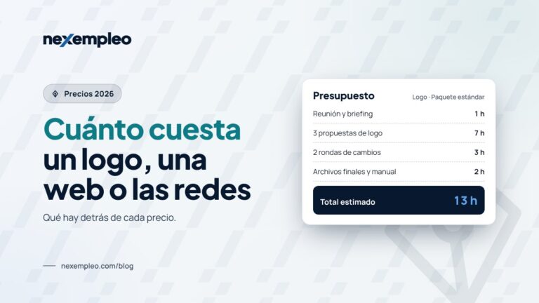 Presupuesto que desglosa cuánto cuesta un logo: propuestas, revisiones y archivos finales