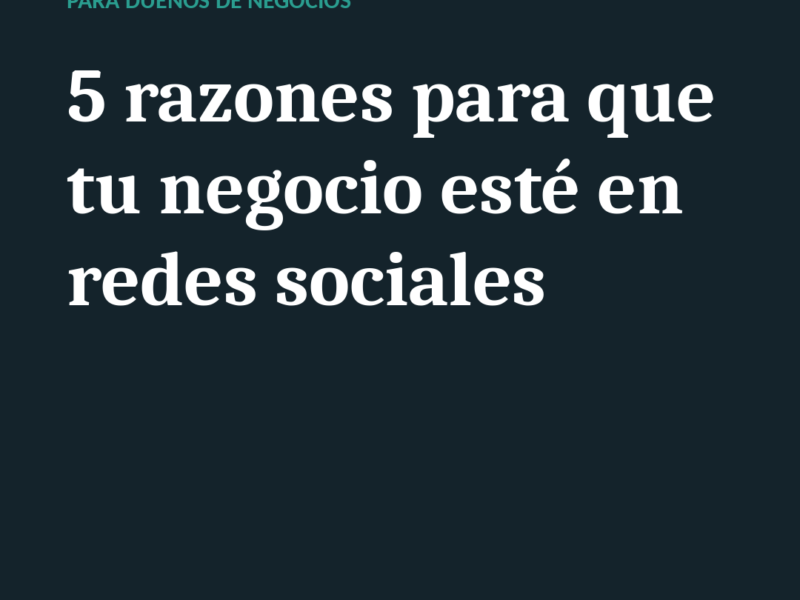 Copywriting para redes sociales y pequeños negocios