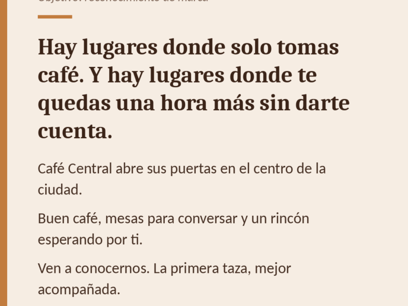 Copywriting para redes sociales y pequeños negocios
